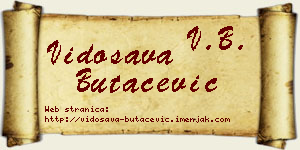 Vidosava Butačević vizit kartica